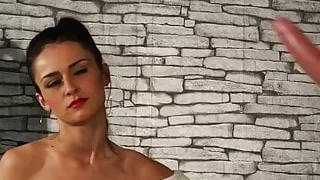 Classy fetish babe mocking loser