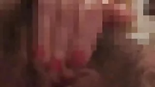 Hairy milf playing with her horny vagina