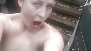 Living the Wildlife. Outdoor, wet, MILF. Sprinkler take 2!