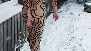 my cold ass in the snow