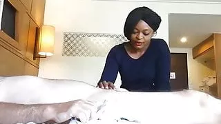 Naughty ebony massage