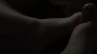 Juicy feet footjobs hard cock to huge cumshot