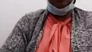 Horny Black mother at work