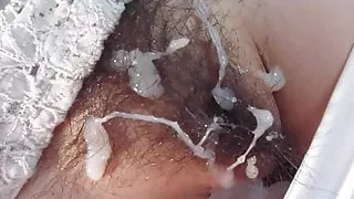 Hairy Pussy Cumshot