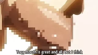 Hentai - a nice brunette girl does a great blowjob