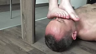 Stinky Feet Smelling Slave Of French Teen Student Girl!