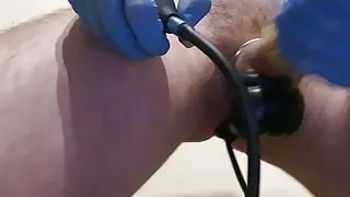 BDSM, Hintern, Handschuhe, Handarbeit, Latexsex, Milch