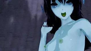 POV Creepy Ghost Waifu Takes a Huge Load VR