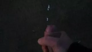 Öffentlicher Blitz Schwanz Sperma Sperma