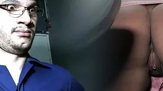 Married brunette fucks with electrician Wanessa Boyer