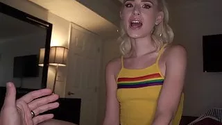 Petite Blonde Gets Tight Pussy Pumped with Big Dick