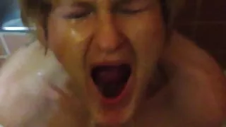 Nice and Naughty Hooker swallows piss