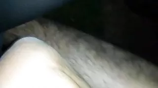 Sucking a fan in a dogging session