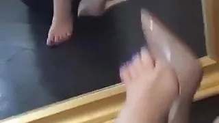 Delicious Feet At The Mirror Again