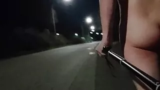 Left everything behind to run naked next to the road (risky)