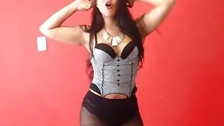 Sexy Booty Girl Dancing in Black Pantyhose