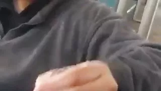 handjob by girlfriend  in public