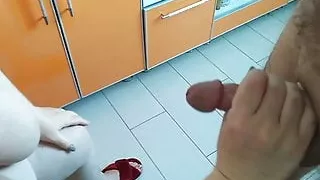 milf bbw sucks my cock and gets a mouthful of cum 4