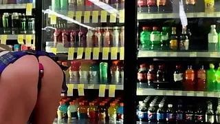 Amazing Schoolgirl Ass Public Display Busy Downtown Streets