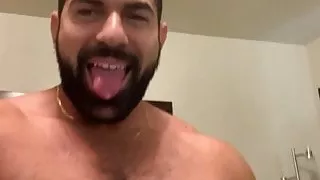OF - Damien Stone eating his own cum
