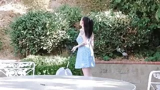 Petite babe Leia Rae moans during intense doggystyle fuck