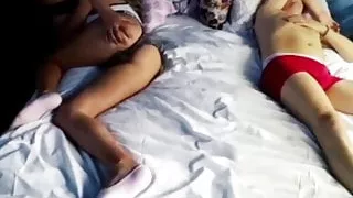 Fuck to orgasm with stepsister