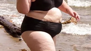 Bbw curvy sexy leg dancing beautiful woman panty blue dress