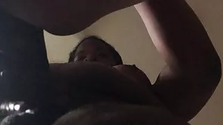 Giving a sloppy BBW granny bbc