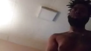 White milf records herself taking doggystyle while facing cam