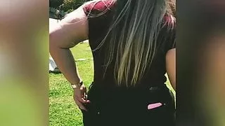 brazilian girl in skintight jeans and high heels 2