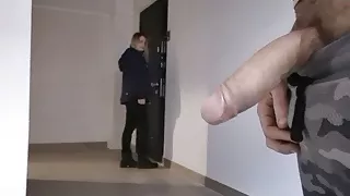 A man flashes a dick to an unfamiliar beautiful girl