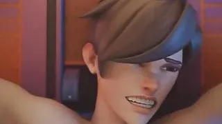 Tracer Is Tickled In DVa's Arcade