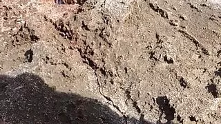 Handjob at the baech eith stanger