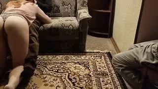 Your girlfriend is busy now. Wait, cuckold