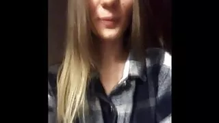 blonde showing and masturbating on camera