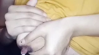 Busty Asian milks her boobs for Youtube