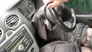 Drive home from work wank and pee in my tights pantyhose