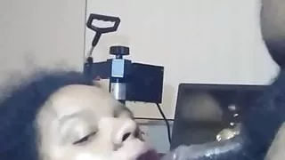 Sucking bitch sucking a BBC