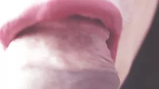 Huge Cum Sensual Blowjob - Closeup