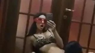 Lick my pussy and jerk off. Order to the slave.