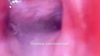 Internal creampie on pussy camera - cum as lube