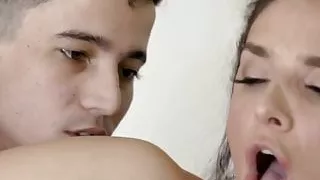 latin boy nails sultry stepmother with round tits, spooning