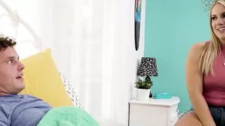 Squirter GF caught her man jerking off! - Candice Dare