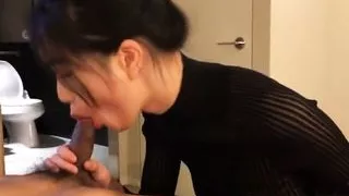 Asian girl in threesome