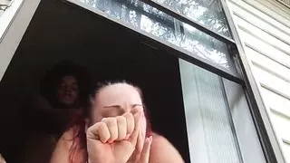 black guy fucks her from behind