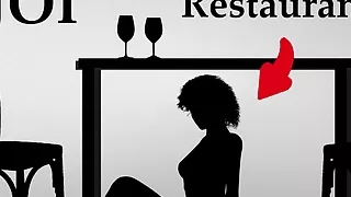 Mamada bajo mesa de restaurante JOI audio espanol