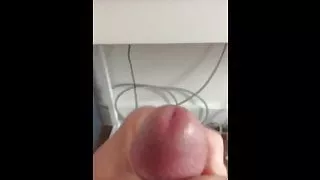 Close up cock cumming
