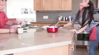 Fuck to orgasm gorgeous stepmother - cum in mouth