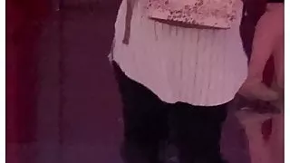 Black girl with fat ass playing the gloryhole game