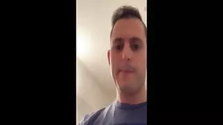 Cute German twink boy jerking off (bathroom)